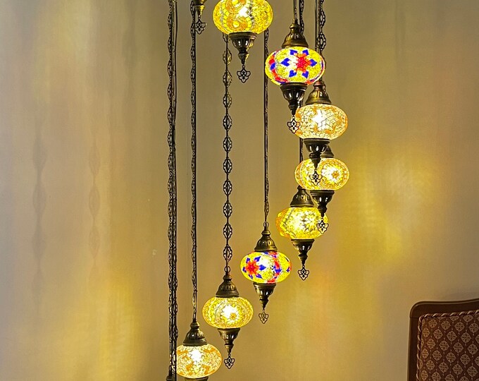 11(L) Globe Turkish Lamp Morocco Lamp Turkish Chandelier Mosaic Lamp Ceiling Lantern  Pendant Light Fixture  Chandelier H11-37 FREE SHIPPING