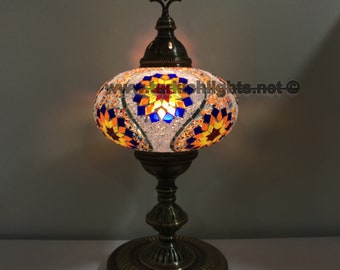 Turkish Mosaic Table Lamp, Extra  Large Globe