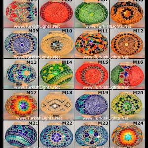 Medium Replacement Turkish Mosaic Globe, Medium Size ( No2 Size), 13X10 cm or 5&quot; X 4&quot;