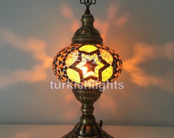 Turkish Mosaic Table Lamp,  Large Globe