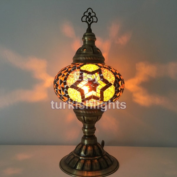 Turkish Mosaic Table Lamp – Large Handmade Ottoman Mosaic Lamp | TL