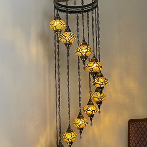 11(L) Globe Turkish Lamp Morocco Lamp Turkish Chandelier Mosaic Lamp Ceiling Lantern  Pendant Light Fixture  Chandelier H11-35 FREE SHIPPING