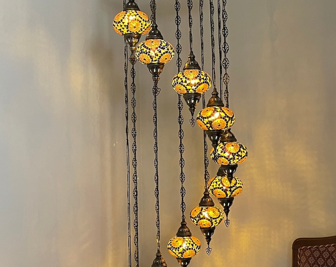 11(L) Globe Turkish Lamp Morocco Lamp Turkish Chandelier Mosaic Lamp Ceiling Lantern  Pendant Light Fixture  Chandelier H11-35 FREE SHIPPING