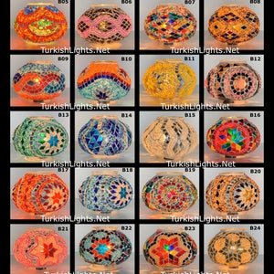 MEDIUM Size (No2 Size) Globes for Mosaic Chandelier, Table Lamps, Floor Lamps