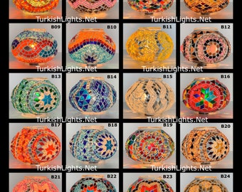 MEDIUM Size (No2 Size) Globes for Mosaic Chandelier, Table Lamps, Floor Lamps