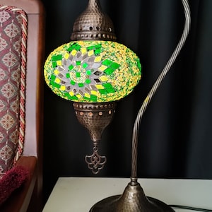 Turkish Table Lamp Turkish Lamp Morocco Lamp Table Lamp GREEN Color 5 to Choose