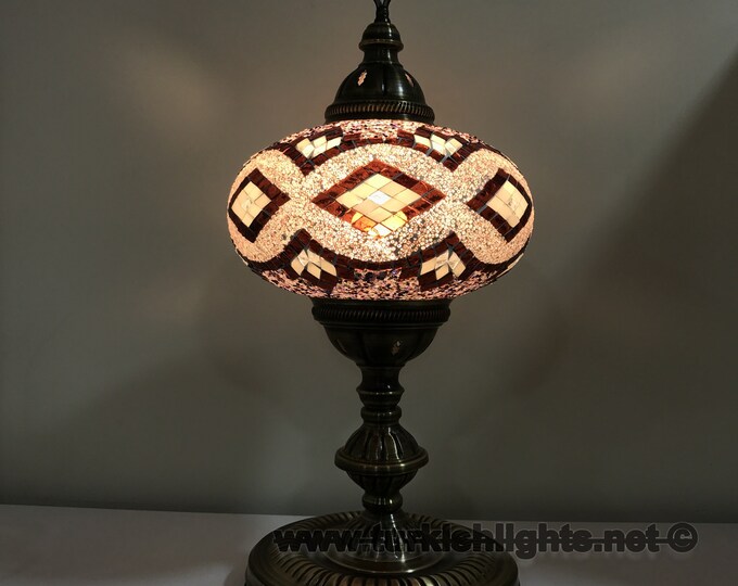 Turkish Mosaic Table Lamp, Extra  Large Globe