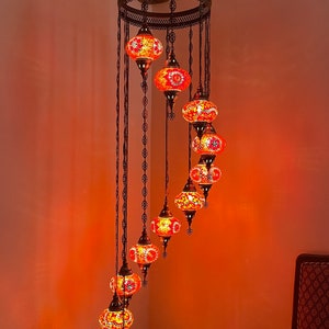 11(L) Globe Turkish Lamp Morocco Lamp Turkish Chandelier Mosaic Ceiling Lantern  Pendant Light Fixture  Chandelier H11-32 FREE SHIPPING