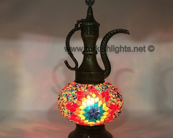 Mosaic Table Lamp Pitcher (Ibrik) - Large Globe
