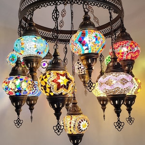 15 (M) Globe Turkish Lamp Morocc Lamp Mosaic Hanging Ceiling Lamp Pendant Light Fixture Chandelier Lighting FREESHIPPING, 40&quot;