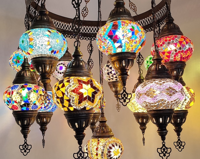 15 (M) Globe Turkish Lamp Morocc Lamp Mosaic Hanging Ceiling Lamp Pendant Light Fixture Chandelier Lighting FREESHIPPING, 40"
