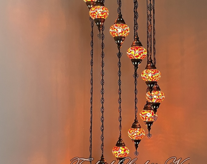 11(M) Globe Turkish Lamp Morocco Lamp Turkish Chandelier Mosaic Lamp Ceiling Lantern  Pendant Fixture  Chandelier H11-24 FREE SHIPPING
