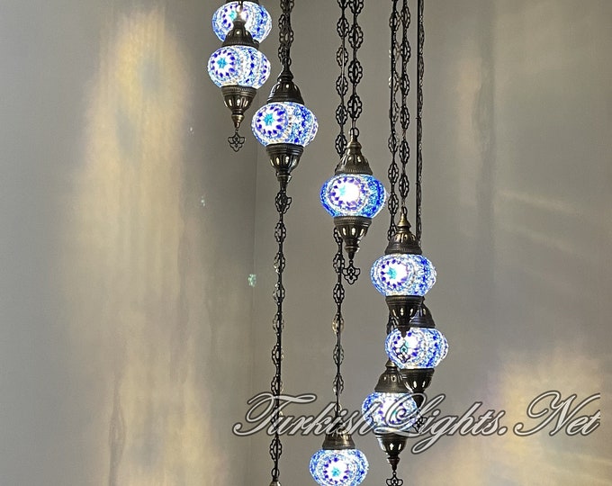 9 (M) Globe Turkish Lamp Morocco Lamp Turkish Chandelier Mosaic Lamp Ceiling Lantern  Pendant Fixture  Chandelier H09-23 FREE SHIPPING