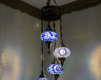 4 (L) Globe Turkish Lamp Morocco Lamp Turkish Chandelier Mosaic Lamp Ceiling Lantern  Pendant Fixture  Chandelier H04-34 FREE SHIPPING