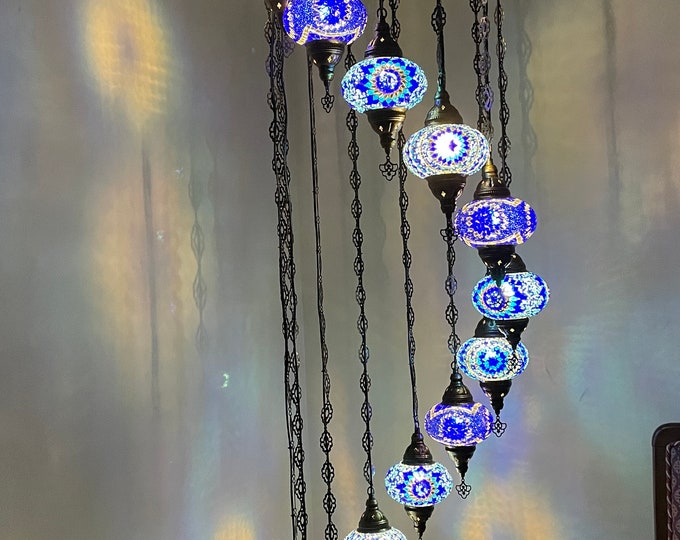 13(L) Globe Turkish Lamp Morocco Lamp Turkish Chandelier Mosaic Ceiling Lantern  Pendant Light Fixture  Chandelier H13-36 FREE SHIPPING