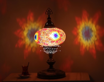 Turkish Mosaic Table Lamp, Extra  Large Globe