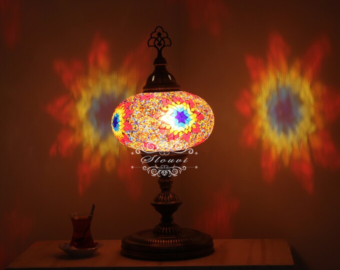 Turkish Mosaic Table Lamp, Extra  Large Globe