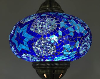 Turkish Handmade Mosaic  Hanging Lamp - Extra Large Globe (No5 globe)