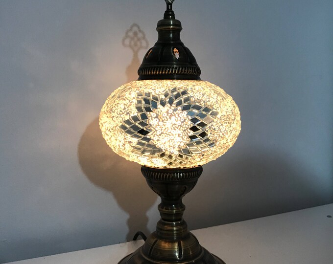 Turkish Mosaic Table Lamp,  Large Globe