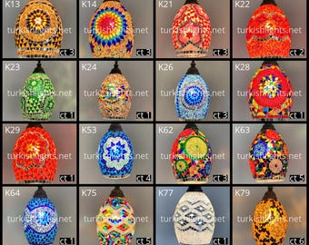 Turkish Handmade Mosaic  Hanging Pendant -  Kitchen Island Lightining, 10 to choose