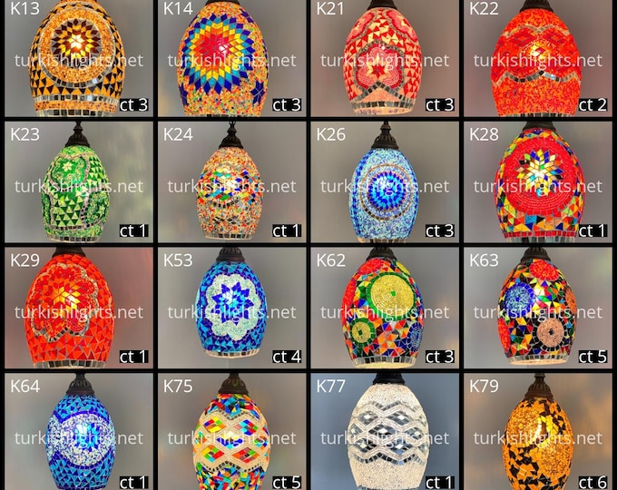 Turkish Handmade Mosaic  Hanging Pendant -  Kitchen Island Lightining, 10 to choose