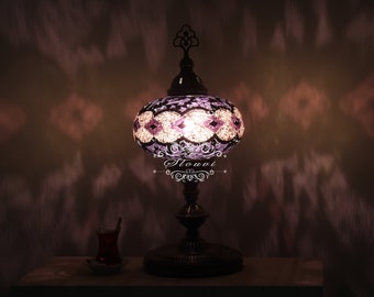 Turkish Mosaic Table Lamp, Extra  Large Globe