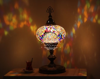 Turkish Mosaic Table Lamp, Extra  Large Globe