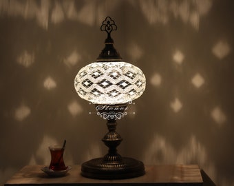 Turkish Mosaic Table Lamp, Extra  Large Globe