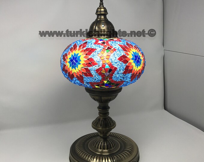 Turkish Mosaic Table Lamp, Extra  Large Globe