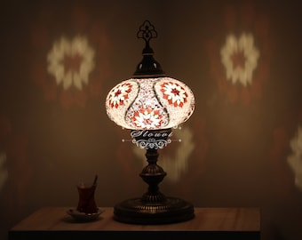 Turkish Mosaic Table Lamp, Extra  Large Globe