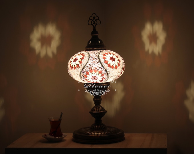 Turkish Mosaic Table Lamp, Extra  Large Globe