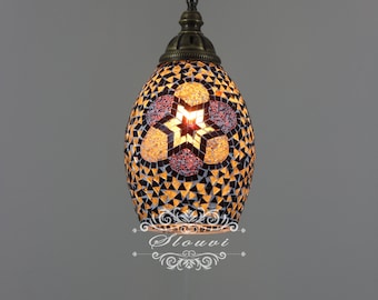 Turkish Handmade Mosaic  Hanging Pendant -  Kitchen Island Lightining