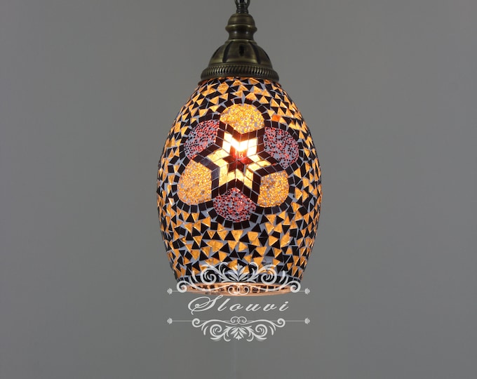 Turkish Handmade Mosaic  Hanging Pendant -  Kitchen Island Lightining