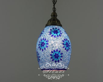Turkish Handmade Mosaic  Hanging Pendant -  Kitchen Island Lightining