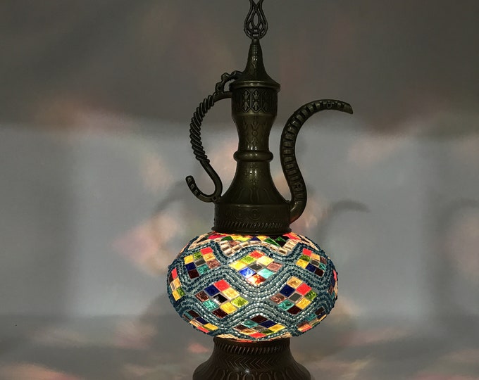Mosaic Table Lamp Pitcher (Ibrik) - Large Globe