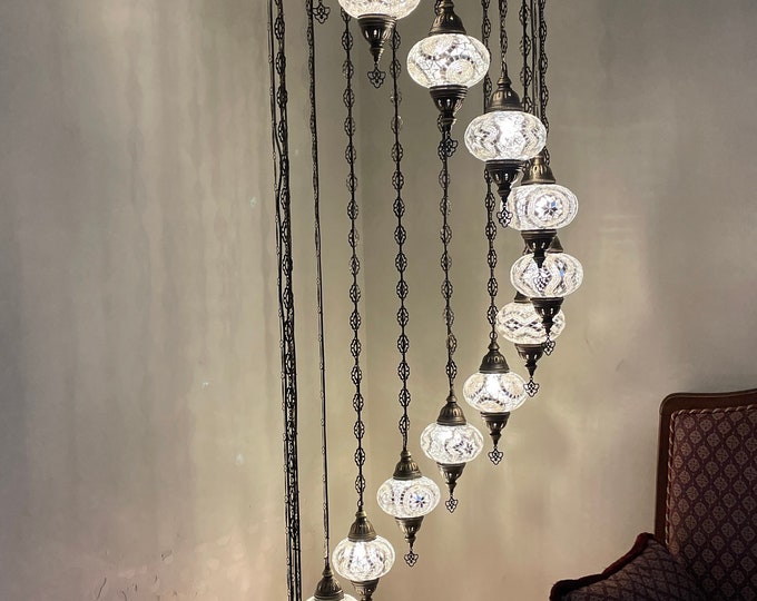 15 (L) Globe Turkish Lamp Morocco Lamp Turkish Chandelier Mosaic Ceiling Lantern  Pendant Light Fixture  Chandelier H15-31 FREE SHIPPING