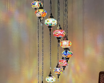 11(L) Globe Turkish Lamp Morocco Lamp Turkish Chandelier Mosaic Lamp Ceiling Lantern  Pendant Light Fixture  Chandelier H11-34 FREE SHIPPING