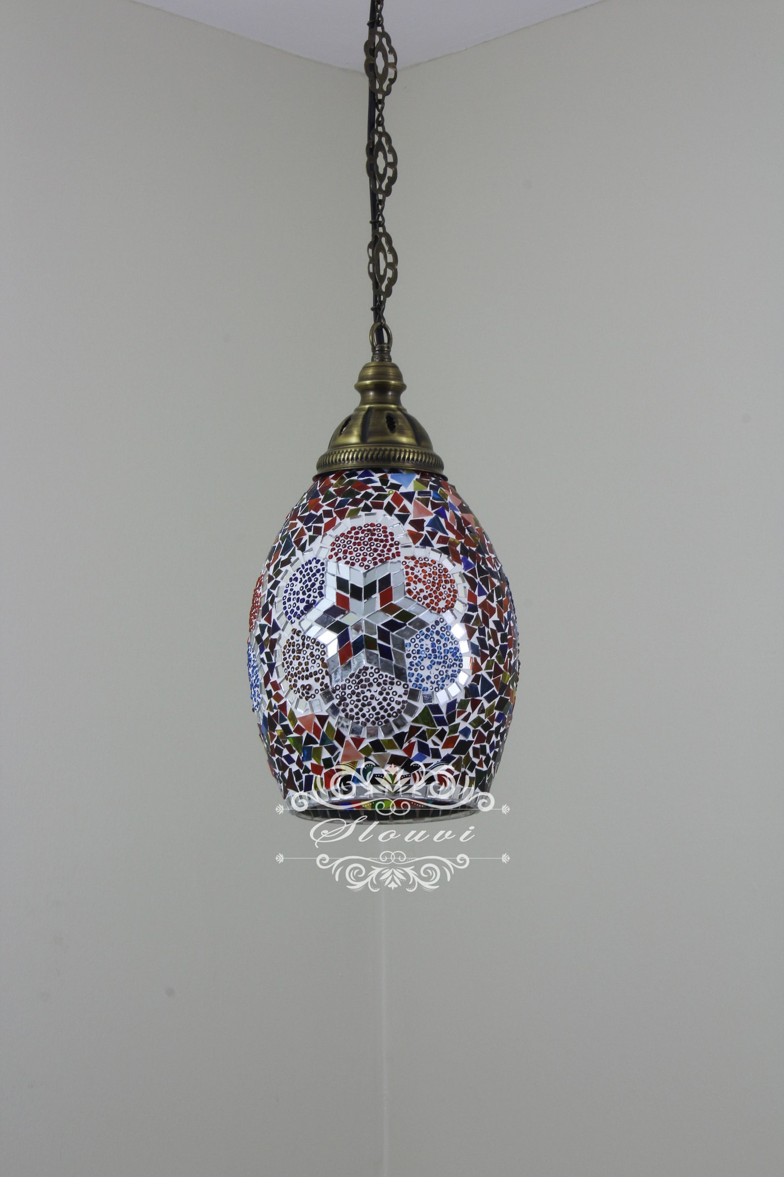 Turkish Moroccan Lamp Handmade Mosaic Hanging Pendant - Etsy
