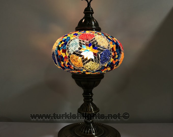 Turkish Mosaic Table Lamp, Extra  Large Globe