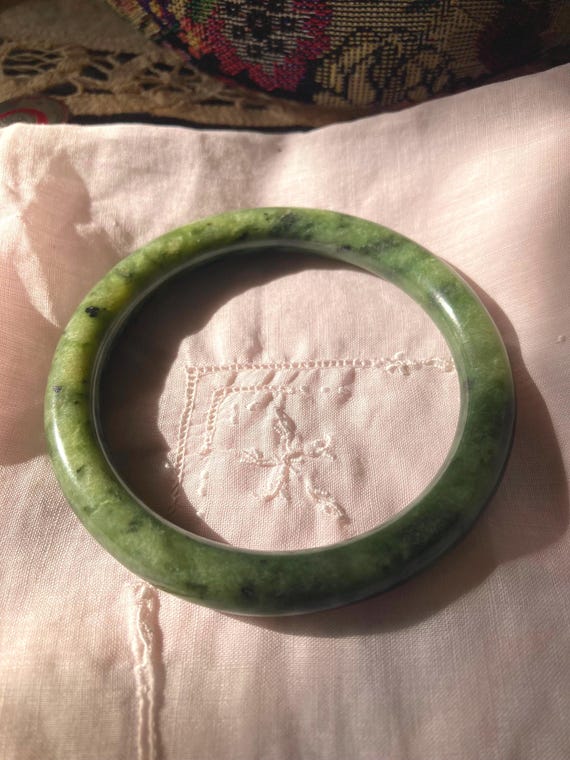 Authentic Vintage Jade Bangle - image 1