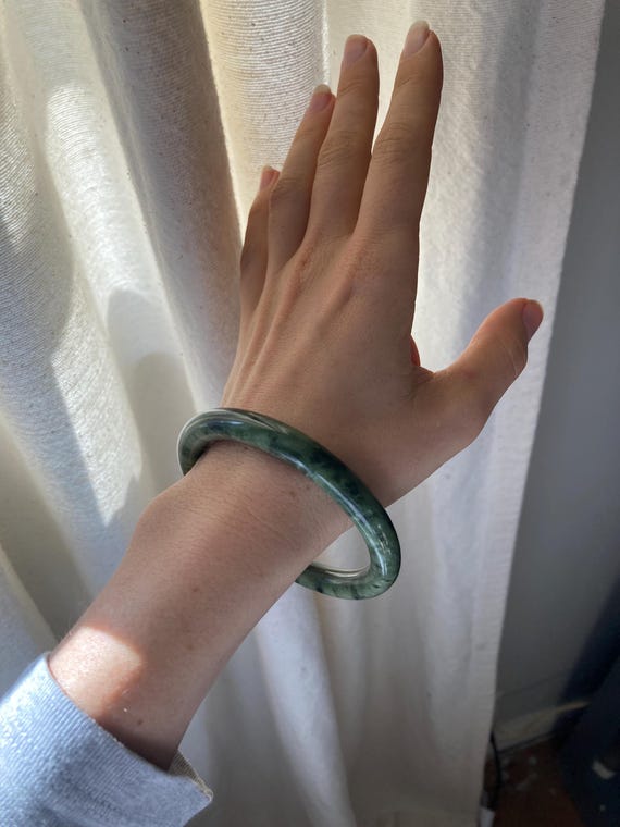 Authentic Vintage Jade Bangle - image 2