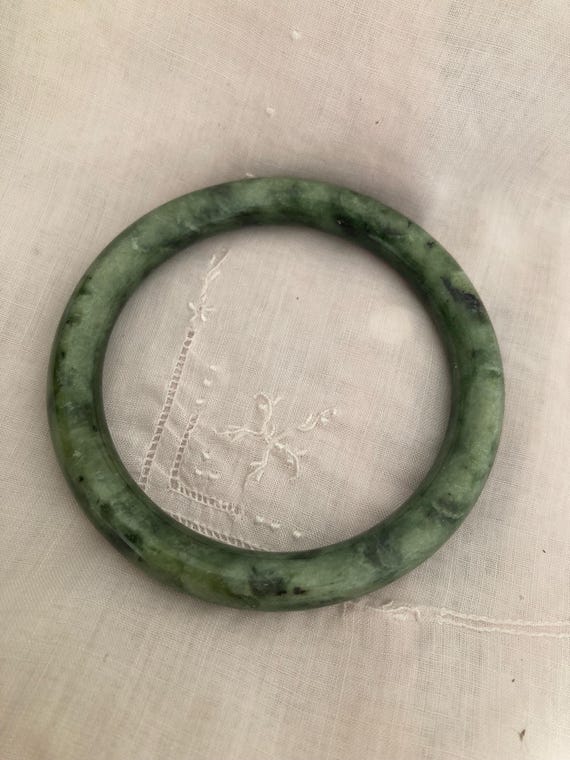 Authentic Vintage Jade Bangle - image 3