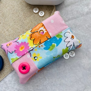 Pink and Blue Floral Tissue Cover for purse