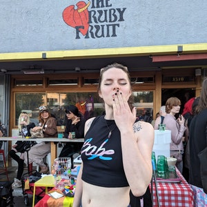Trans Babe- Transgender pride femme crop top