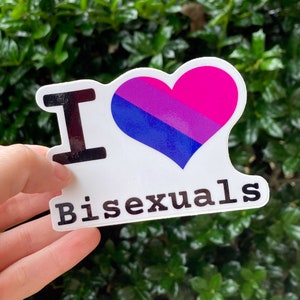 I Heart Bisexuals - 3 inch Vinyl Sticker
