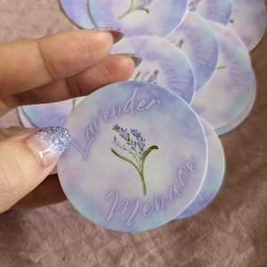 Lavender Menace 2.5 inch circle sticker