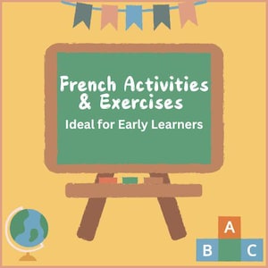 French Learning Printables: Animal and Food Worksheets, Color-by-Number, Vocabulary and Gender Exercises | Fun for Kids & Students