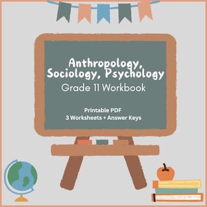 Grade 11 Workbook Bundle | Printable Anthropology, Psychology & Sociology Curriculum | Ontario-Aligned + Answer Keys