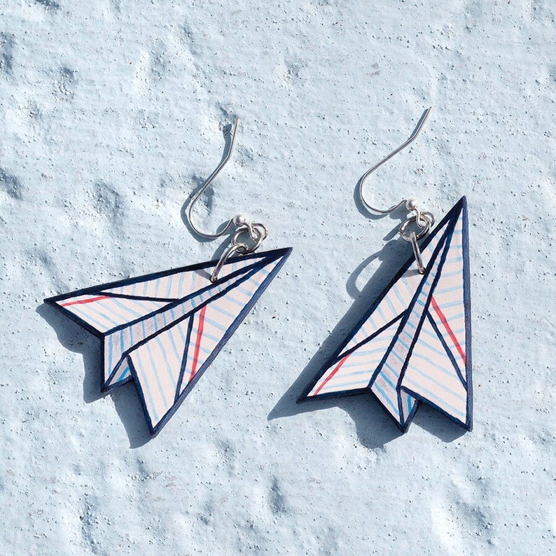 Paper Plane Design Polymer Clay Etsy