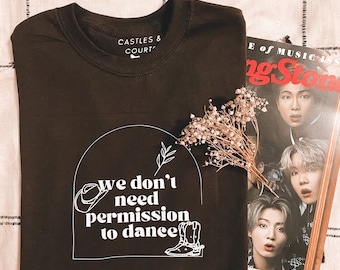permission de danser t-shirt minimaliste occidental